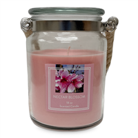 Load image into Gallery viewer, Glass Candle with Rope Handle - Nectar Blossom