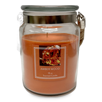 Load image into Gallery viewer, Glass Candle with Rope Handle - Peach Tea