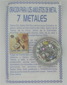 Oracion para los Amuletos de Metal (7 Metales) - Amulet (Single)