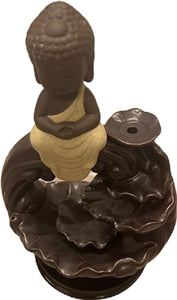 Backflow Cones Ceramic Burner 8" Baby Buddha Sitting over Arch - Model 767728
