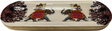 Wooden Handmade Incense Holder Boat Shape, Single - Double Elephant