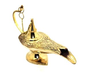 Brass Chirag Oil Lamp Burner - 5 Inch Long