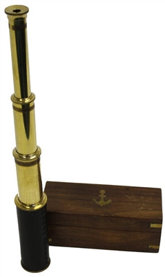 Brass Telescope with Wooden Box 15