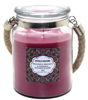 Load image into Gallery viewer, Crystalo Creations 3 in 1, Apple Pie, Cinnamon, Vanilla Scented Candle with Rope Handle, 18 Ounce