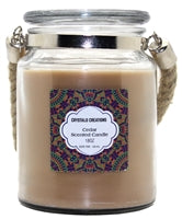 Load image into Gallery viewer, Crystalo Creations 3 in 1, Apple Pie, Cinnamon, Vanilla Scented Candle with Rope Handle, 18 Ounce