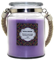 Load image into Gallery viewer, Crystalo Creations 3 in 1, Apple Pie, Cinnamon, Vanilla Scented Candle with Rope Handle, 18 Ounce