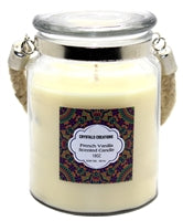 Load image into Gallery viewer, Crystalo Creations 3 in 1, Apple Pie, Cinnamon, Vanilla Scented Candle with Rope Handle, 18 Ounce