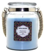Load image into Gallery viewer, Crystalo Creations 3 in 1, Apple Pie, Cinnamon, Vanilla Scented Candle with Rope Handle, 18 Ounce