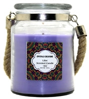Load image into Gallery viewer, Crystalo Creations 3 in 1, Apple Pie, Cinnamon, Vanilla Scented Candle with Rope Handle, 18 Ounce