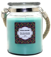 Load image into Gallery viewer, Crystalo Creations 3 in 1, Apple Pie, Cinnamon, Vanilla Scented Candle with Rope Handle, 18 Ounce