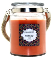 Load image into Gallery viewer, Crystalo Creations 3 in 1, Apple Pie, Cinnamon, Vanilla Scented Candle with Rope Handle, 18 Ounce