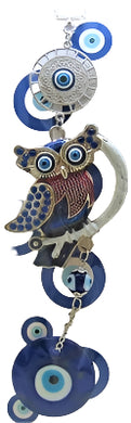 Evil Eye - Blue Owl with Evil Eye ornament /Charm 10