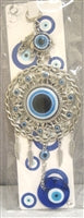 Evil Eye - Evil Eye ornament with Elephants /Charm 10"