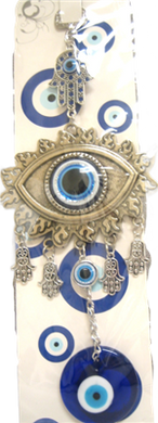 Evil Eye - Large Evil Eye ornament with Hamsa /Charm 10