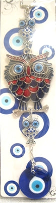 Evil Eye - Colorful Owl Evil Eye ornament /Charm 10