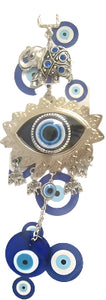 Evil Eye - Evil Eye ornament with Elephants /Charm 10"