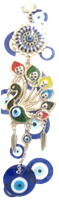 Evil Eye - Peacock with Evil Eye ornament /Charm 10