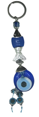 Fish Evil Eye Key Chain - 6''