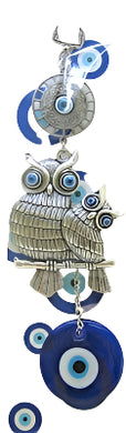 Charm Evil Eye - Two Owls w/ Evil Eye/Charm 8.5