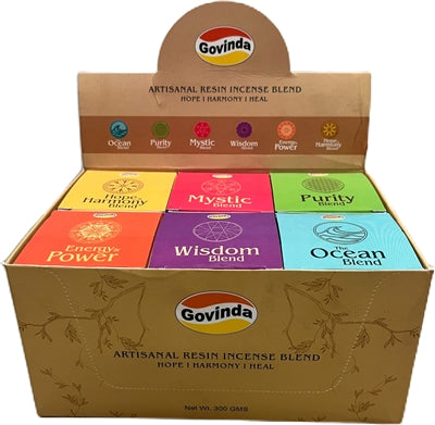 Govinda Set of 6 Artisanal Resin Incense Blends