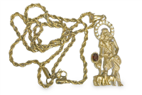 Gold colored San Lazaro Pendent (Single)