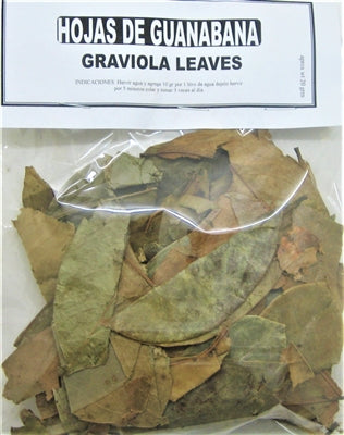 Hojas de Guanabana - Graviola Leaves - Dried - 20 Grams Pack
