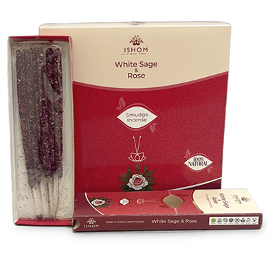 ISHOM | Mini Smudge Incense Stick | White Sage & Rose