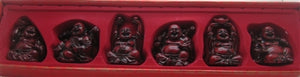 Laughing Buddha 3" Statues (Set of 6 Figurine)  Choose Color