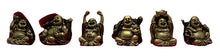 Load image into Gallery viewer, Laughing Buddha 3&quot; Statues (Set of 6 Figurine)  Choose Color