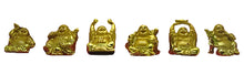 Load image into Gallery viewer, Laughing Buddha 3&quot; Statues (Set of 6 Figurine)  Choose Color