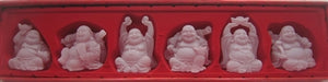 Laughing Buddha 3" Statues (Set of 6 Figurine)  Choose Color