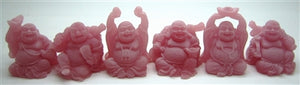 Laughing Buddha 3" Statues (Set of 6 Figurine)  Choose Color