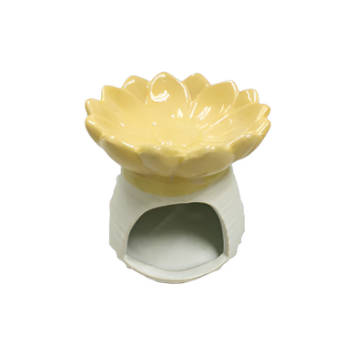 Ceramic Tea Light Oil Burner - Lotus Flower- Random Color