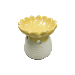 Ceramic Tea Light Oil Burner - Lotus Flower- Random Color