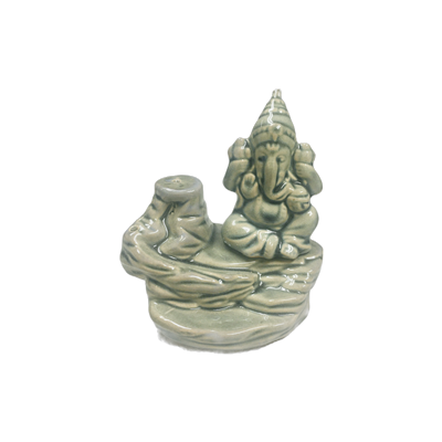 Ceramic Back Flow Burner - Ganesh - Random Color