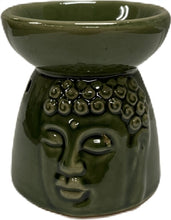 Load image into Gallery viewer, Ceramic Tea Light Oil Burner - Buddha Face Relief - Random Color