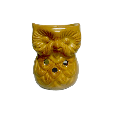 Ceramic Tea Light Oil Burner - Owl - Random Color