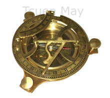 Load image into Gallery viewer, Sundial Compass - Solid Brass Sun Dial