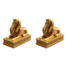Load image into Gallery viewer, 2Pcs Sphinx Statues Sculpture Egyptian Figurines Mythology Pharaoh Cabinet Decoration