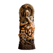 Cargar imagen en el visor de la galería, Freyja Statue Norse Gods Carving Altar Heathen Asatru Viking God Goddes Sculpture Scandinavian Pantheon Resin Ornaments