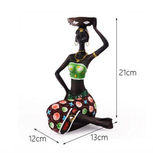 Cargar imagen en el visor de la galería, African style decorative ornaments for black people, creative home decor, character art, sculpture, resin crafts, ornaments