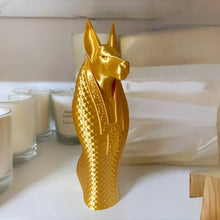 Cargar imagen en el visor de la galería, Egyptian God Anubis Statue, 3D Printed Ancient Egyptian Mysterious Guardian God Sculpture, Dog Decorative Statue, Whimsical Design, Office, Living Room, Bedroom Decoration, Dining Room, Modern Home Decor, Pet Lover Commemorat