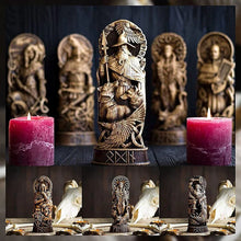 Cargar imagen en el visor de la galería, Freyja Statue Norse Gods Carving Altar Heathen Asatru Viking God Goddes Sculpture Scandinavian Pantheon Resin Ornaments