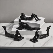 Cargar imagen en el visor de la galería, AA81-Nordic Reading Statue Resin Figurines Desktop Decor Sculpture Modern Art Ornament Home Office Decor Craft