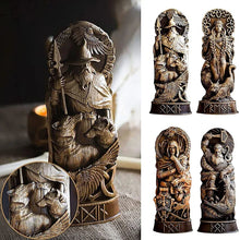 Cargar imagen en el visor de la galería, Freyja Statue Norse Gods Carving Altar Heathen Asatru Viking God Goddes Sculpture Scandinavian Pantheon Resin Ornaments