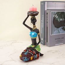 Cargar imagen en el visor de la galería, African style decorative ornaments for black people, creative home decor, character art, sculpture, resin crafts, ornaments