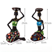 Cargar imagen en el visor de la galería, African style decorative ornaments for black people, creative home decor, character art, sculpture, resin crafts, ornaments