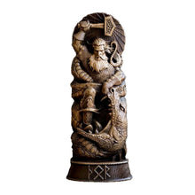 Cargar imagen en el visor de la galería, Freyja Statue Norse Gods Carving Altar Heathen Asatru Viking God Goddes Sculpture Scandinavian Pantheon Resin Ornaments
