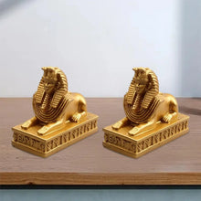 Load image into Gallery viewer, 2Pcs Sphinx Statues Sculpture Egyptian Figurines Mythology Pharaoh Cabinet Decoration