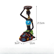 Cargar imagen en el visor de la galería, African style decorative ornaments for black people, creative home decor, character art, sculpture, resin crafts, ornaments
